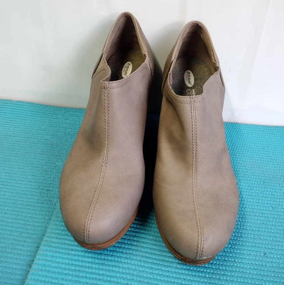 Dr Scholls Harlow Stacked Wedge Ankle Boots Bootie Slip On Size 11M